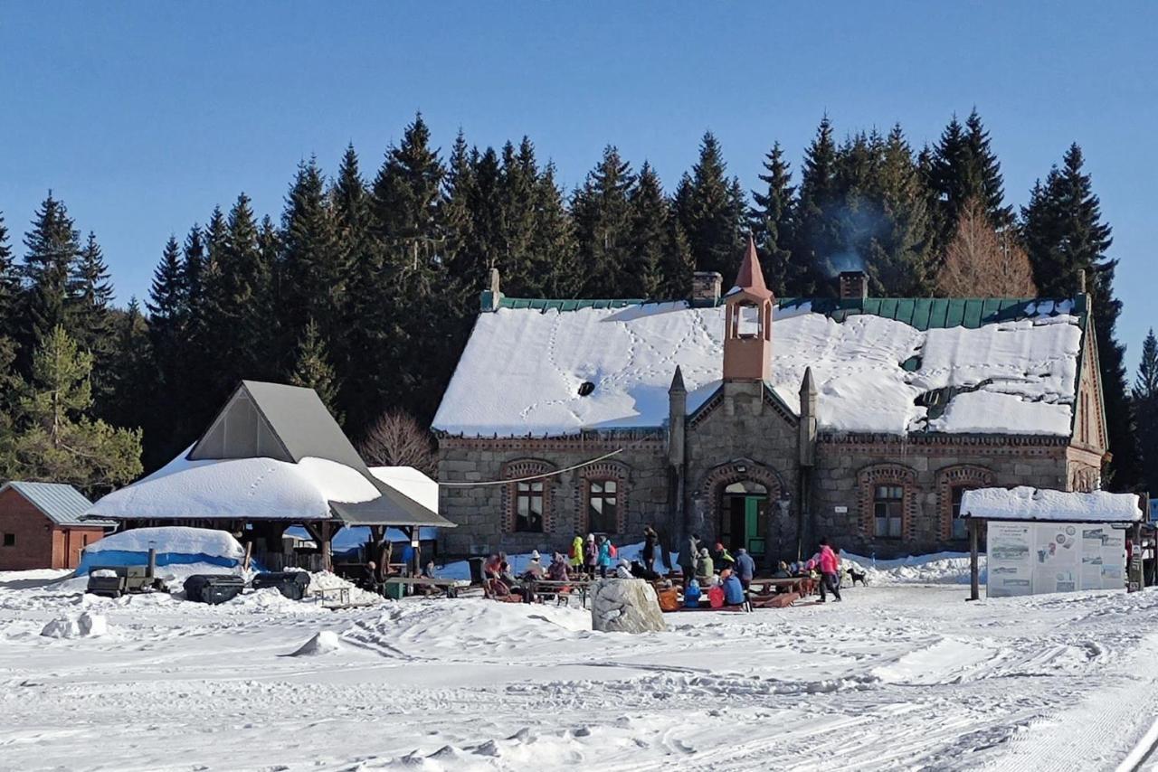 Enjoy Harrachov - Atraktivní slunné studio Čertovka v centru Harrachova s herní konzolí, Netflix, jedinečným výhledem na Čertovu horu a areál skokanských můstků se sjezdovkou Extérieur photo